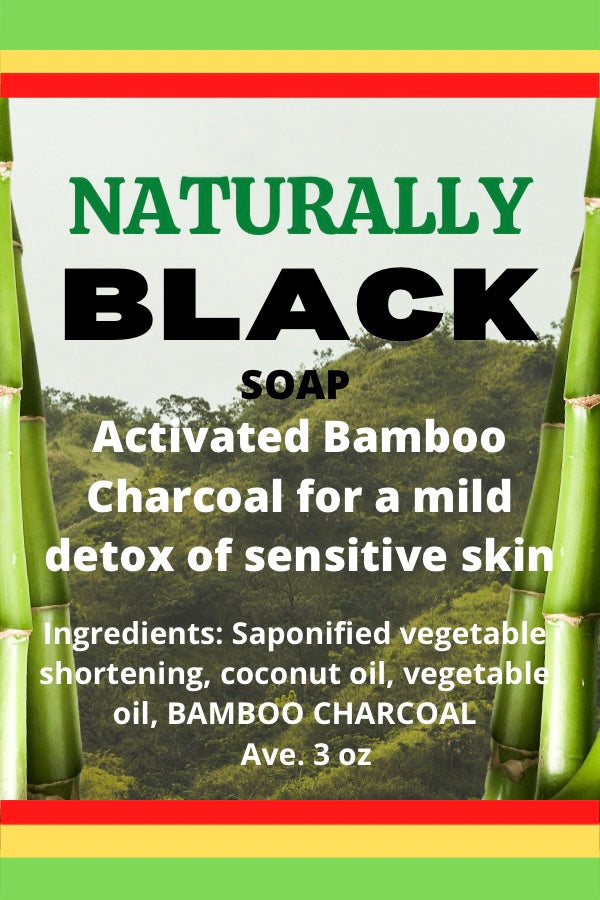 JABÓN DE CARBÓN DE BAMBÚ NATURALMENTE NEGRO