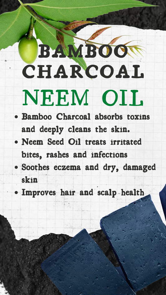 BAMBOO CHARCOAL SOAP - NEEM SEED OIL